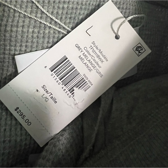 Derek Lam 10 Crosby Rosalie Sailor Button Cotton Waffle Knit Joggers Gray L NWT - Picture 6 of 8